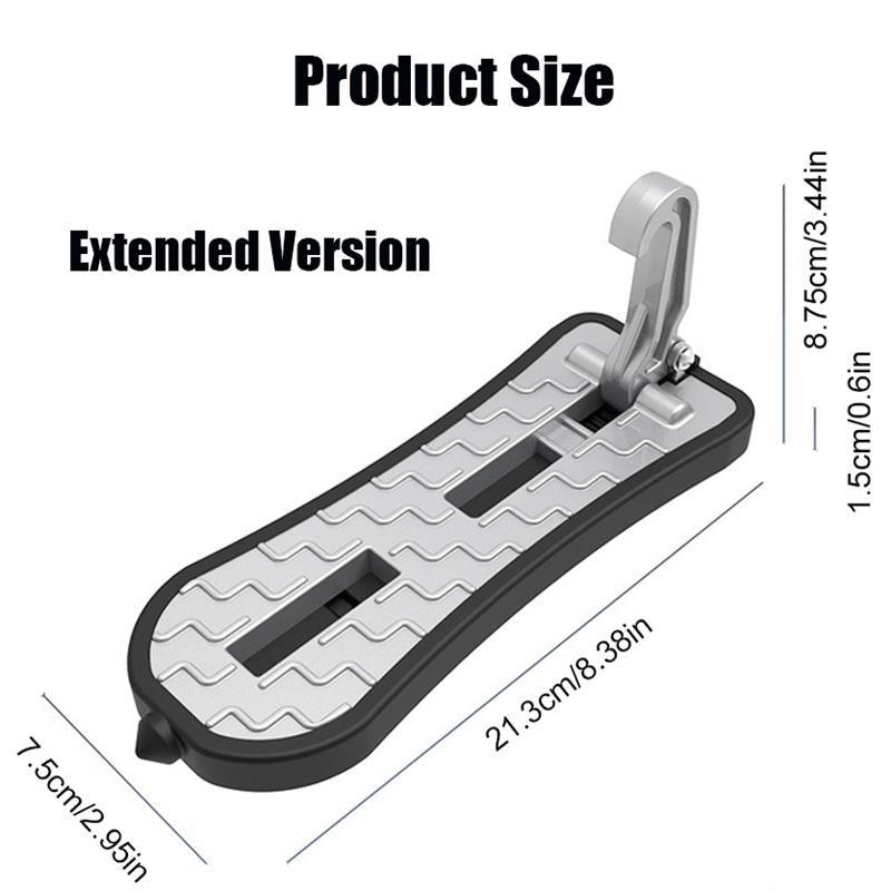 Tesla Model 3/Y/X/S Extended Car Door Step Foldable Car Roof Rack Step Universal Latch Hook Auxiliary Foot Pedal Aluminium Alloy Universal Fit - Evooor
