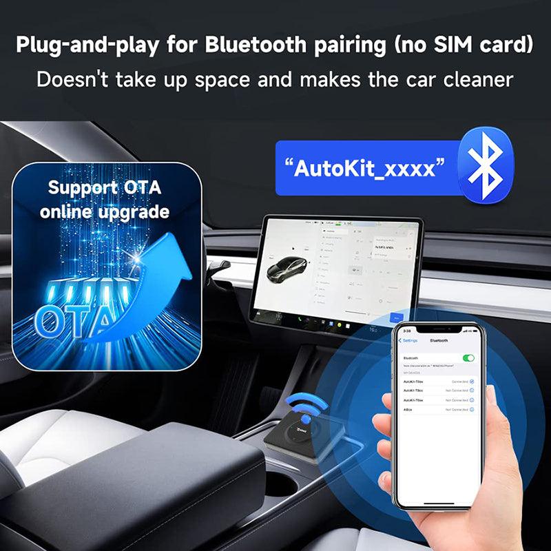 2024 Tesla Model 3/Y (2018-2024) Wirelessly Connect Apple Carplay on Tesla Main Screen ( iOS 10+/Android 11+) - Evooor