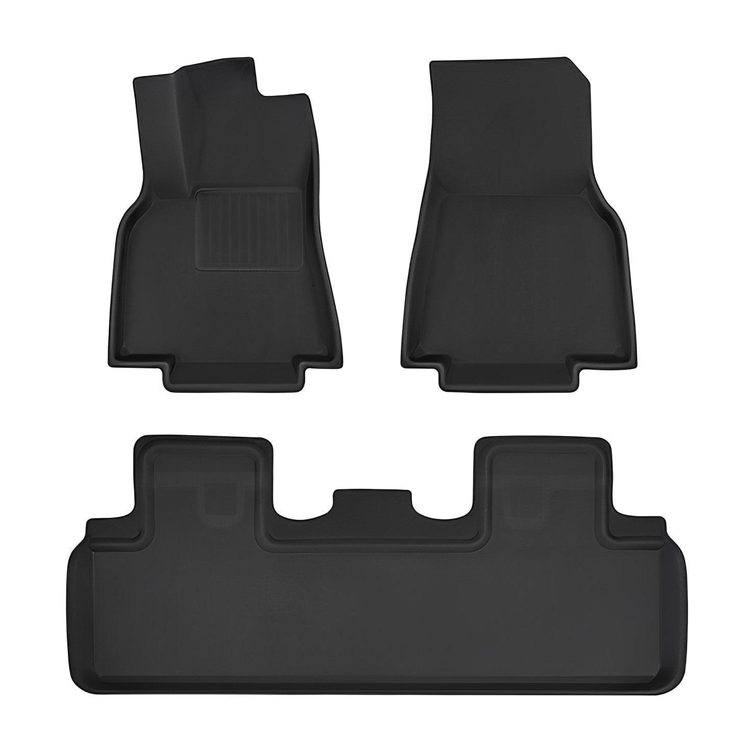 Custom-Fit Floor Mats And Liners 3D Lamination Cutting All-Weather For Tesla Model Y (2020-2024) - Evooor