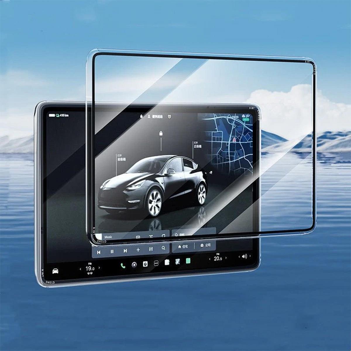 All-in-One Central Screen Tempered Glass & Frame Cover for Tesla Model 3/Y - Evooor