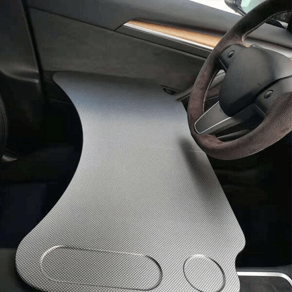 Folding Steering Wheel Table for Tesla Model 3/Y - Sturdy High-Density Board, Portable and Convenient - Evooor