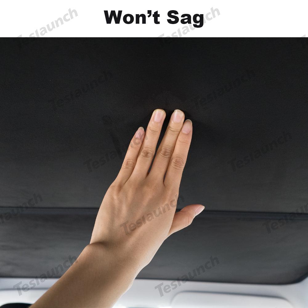 Alcantara Split Nano Ice Crystal Glass Roof Sunshade for Tesla Model Y Juniper 2025+ - Evooor