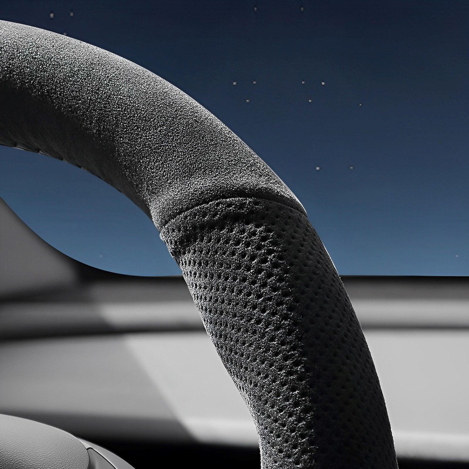 Model 3/Y Alcantara Hand Stitch Steering Wheel Cover for Tesla - Evooor