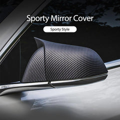 Tesla Model 3 GT Style Carbon Fiber Mirror Caps (Carbon Fiber Pattern ABS) (1 pair) (2017-2023) - EVOOOR