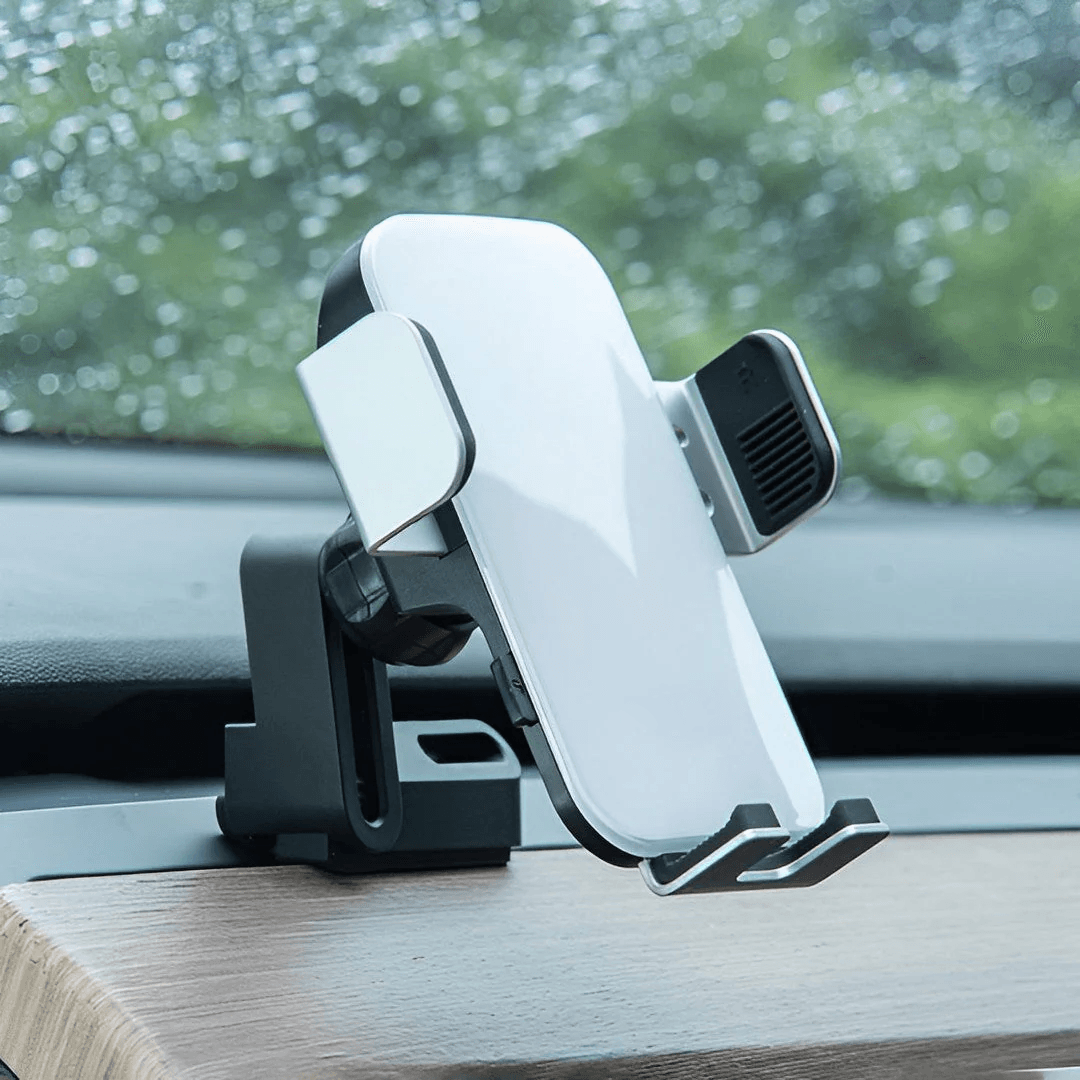 Solar-Powered Wireless Car Phone Mount for Tesla Model 3 & Model Y - Automatic Charging Dashboard Holder - Evooor