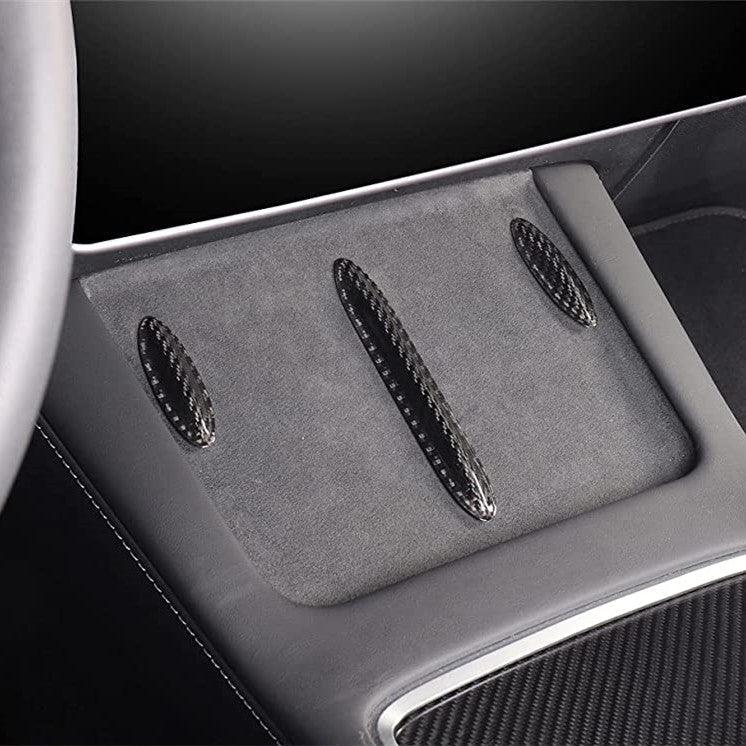 2021-2023 Tesla Model 3/Y Carbon Fiber Wireless Charging Center Console Trim Decor - Evooor