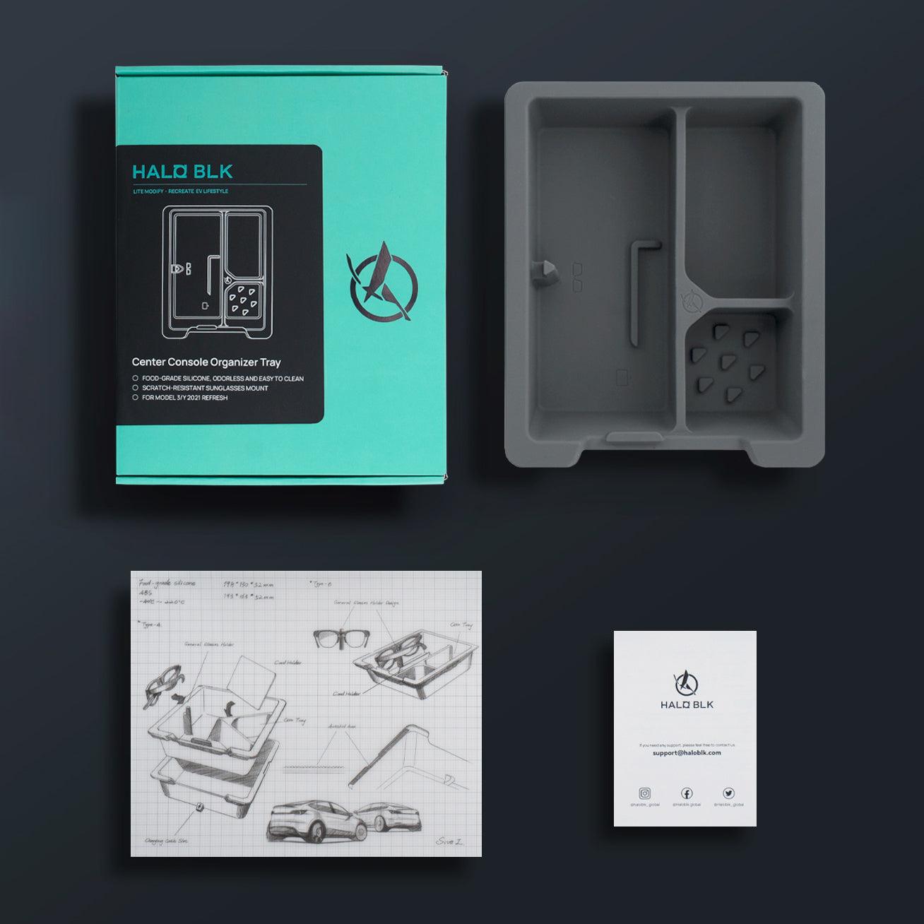 Model 3/Y Center Console Organizer, Cubby Drawer Storage Box for Tesla - Evooor