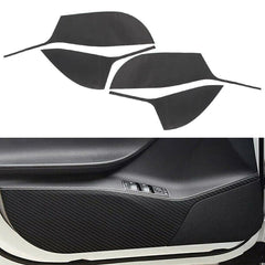 Set of 4 Carbon Fiber Door Kick Guard Stickers for Tesla - Scratch and Dirt Protection
