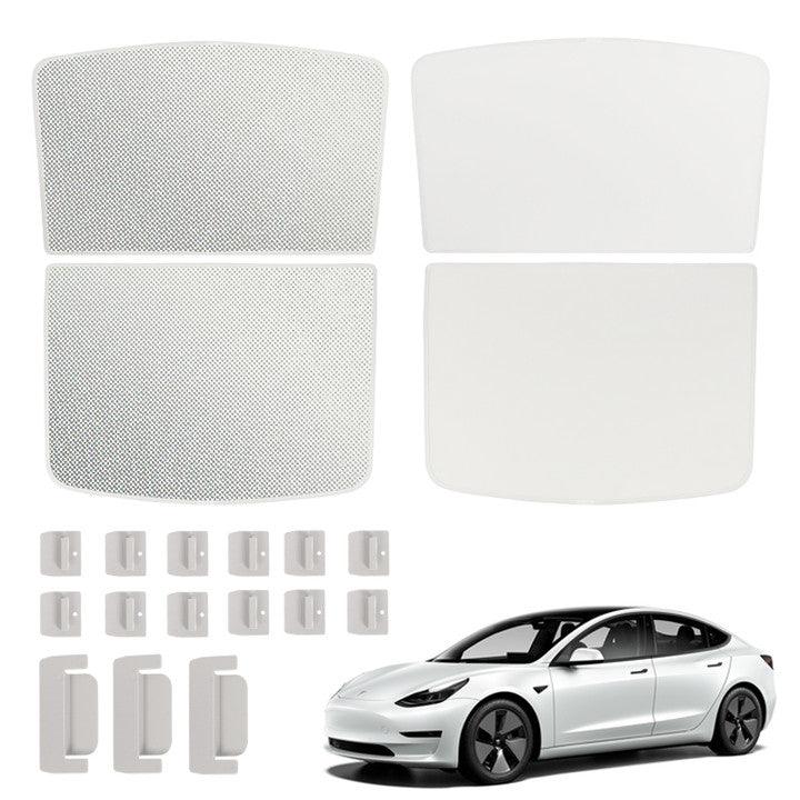 Tesla Model 3/Y Reflective Sunroof Sunshade- Lightweight Reflective Silver Coated Sun Visor - Evooor
