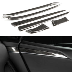 Premium Carbon Fiber Interior Door Panel Upgrade for Tesla Model S 2022 and Beyond