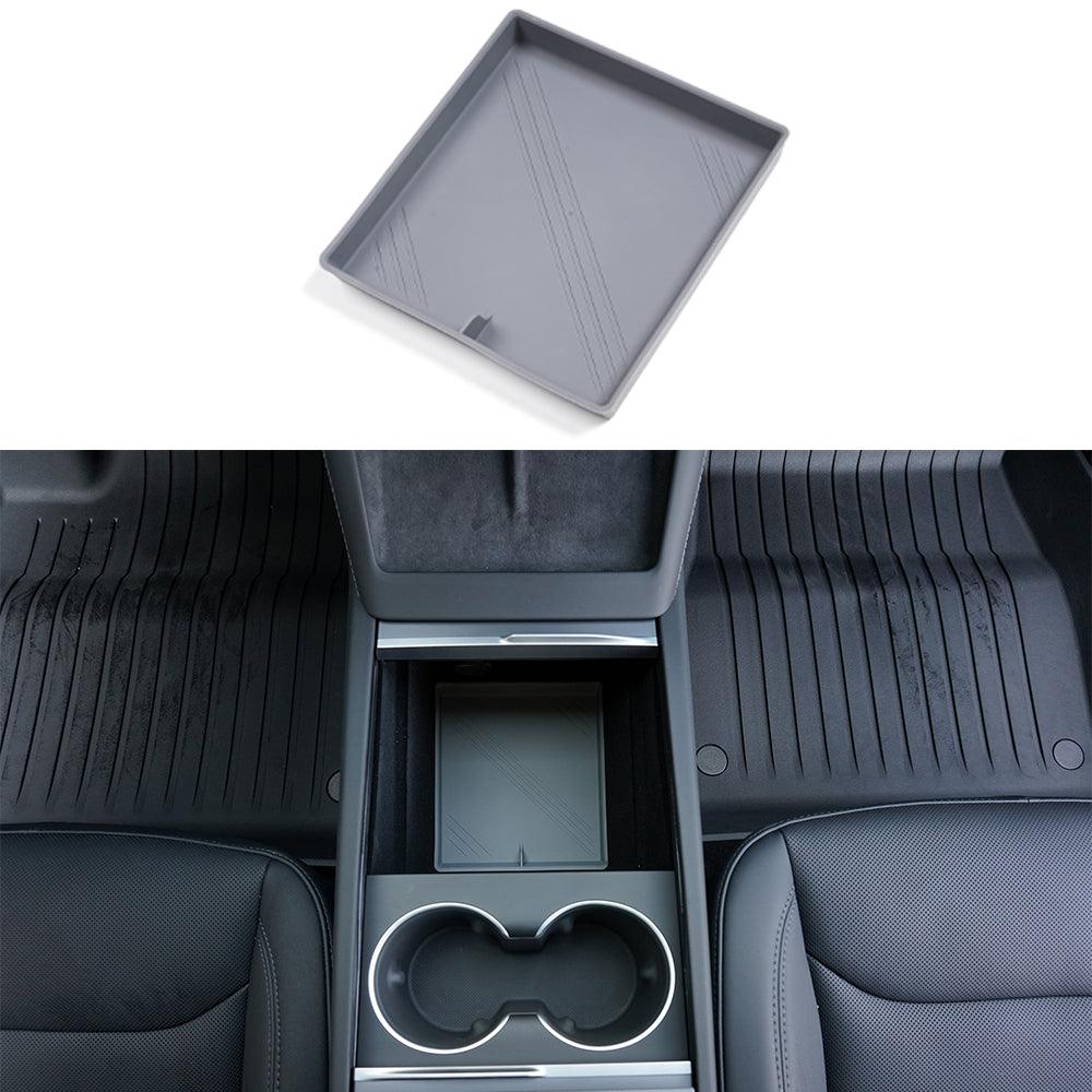 2024 Tesla Model 3 Highland Center Console Organizer Tray Designed For Armrest Storage Box Cup pad Wireless charging pad Set - Evooor