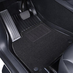 Tapis de sol Tesla Model Y toutes saisons double couche floqué TPE (2020-2023)