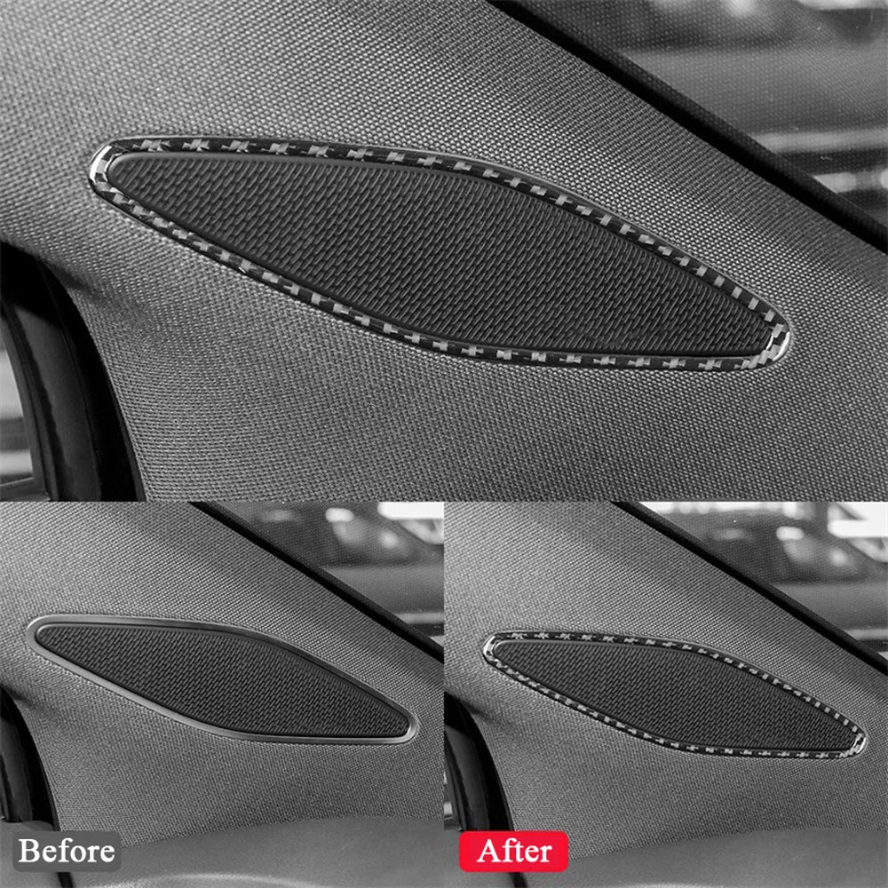 Carbon Fiber A-Pillar Speaker Trim Sticker For VW ID.4 2021+ - Evooor