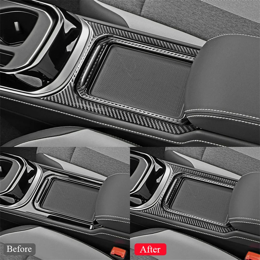 Carbon Fiber Center Console Storage Box Sticker For VW ID.4 2021+ - Evooor