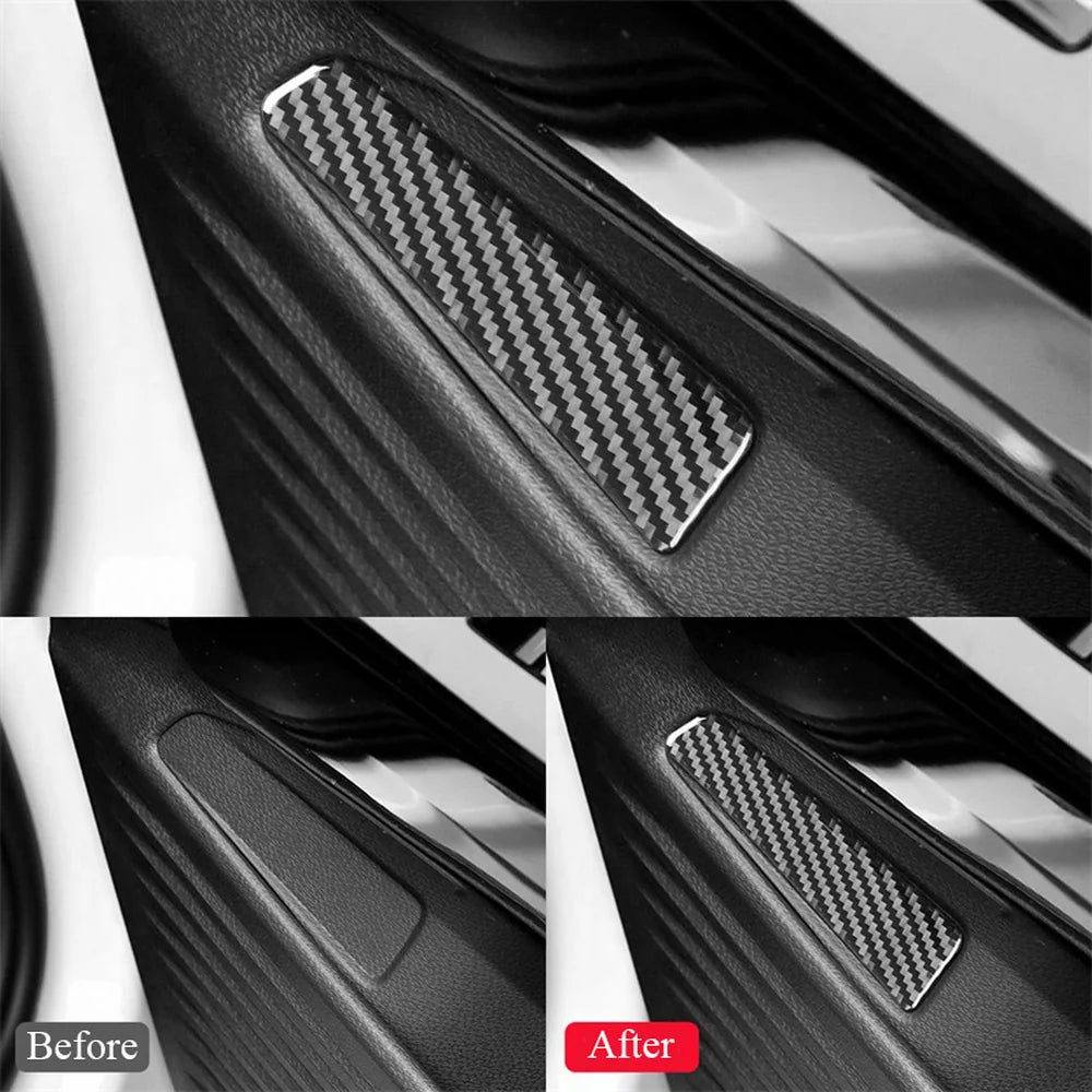 Carbon Fiber Front Door Interior Sticker For VW ID.4 2021+ - Evooor