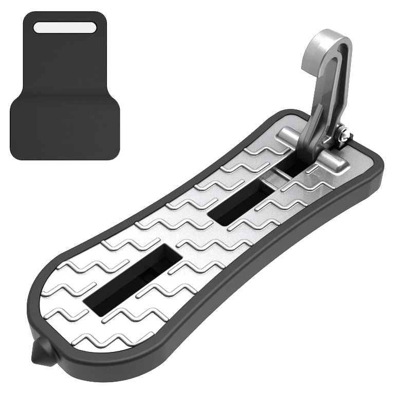 Tesla Model 3/Y/X/S Extended Car Door Step Foldable Car Roof Rack Step Universal Latch Hook Auxiliary Foot Pedal Aluminium Alloy Universal Fit - Evooor