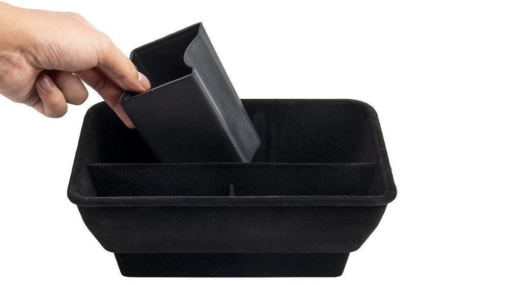 Tesla Model Y Backseat Storage Tray & Trash Can (2020-2023) - Evooor