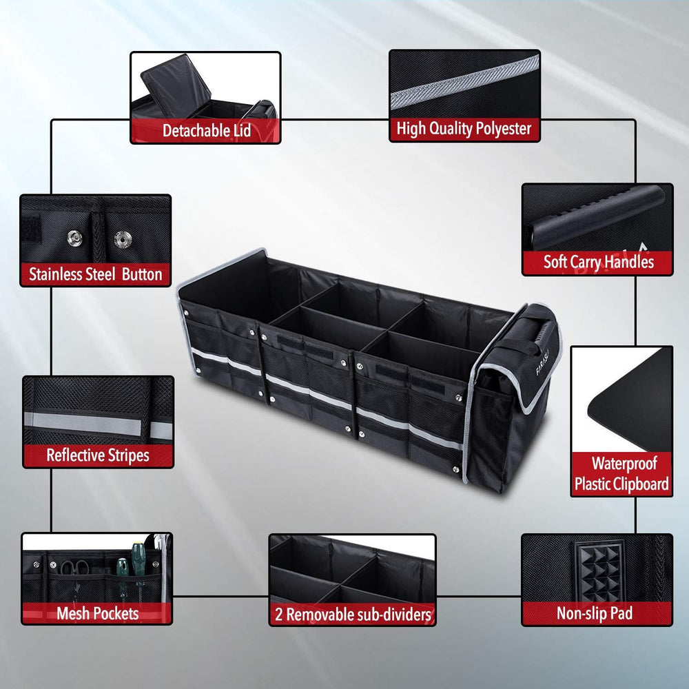 Spacious Waterproof Trunk Storage Organizer for Tesla Models S, X, 3, Y, and Cybertruck - Evooor