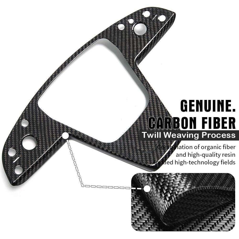 Premium Carbon Fiber Steering Wheel Cover Trim Panel - Compatible with Tesla Model S/X (2021-2024) - Sleek and Durable Upgrade - Evooor