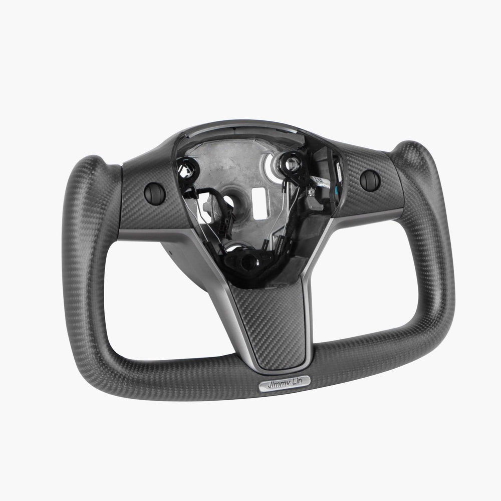 High-Quality Full Carbon Fiber Steering Wheel for Tesla Model 3 and Model Y - Enhanced Grip and Luxury Design - Evooor