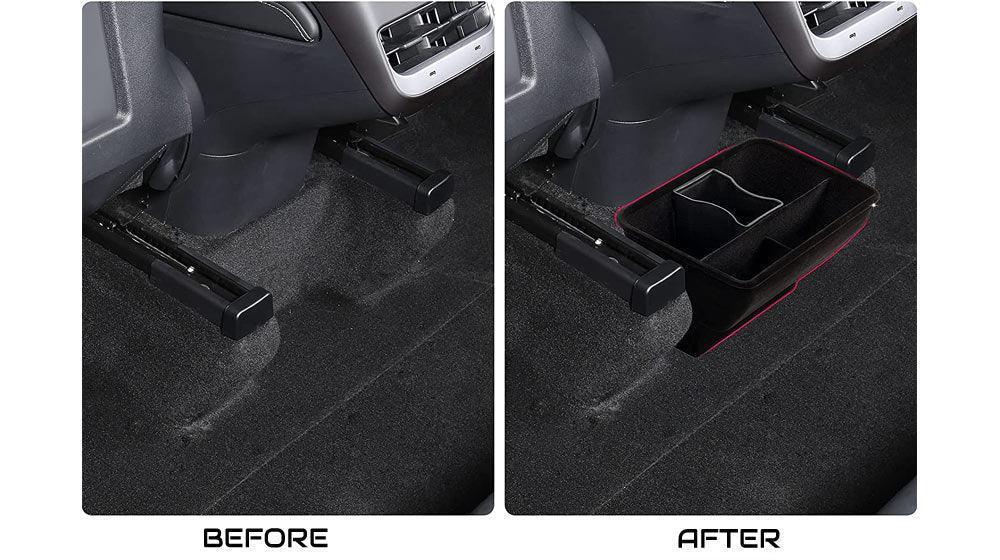 Tesla Model Y Backseat Storage Tray & Trash Can (2020-2023) - Evooor