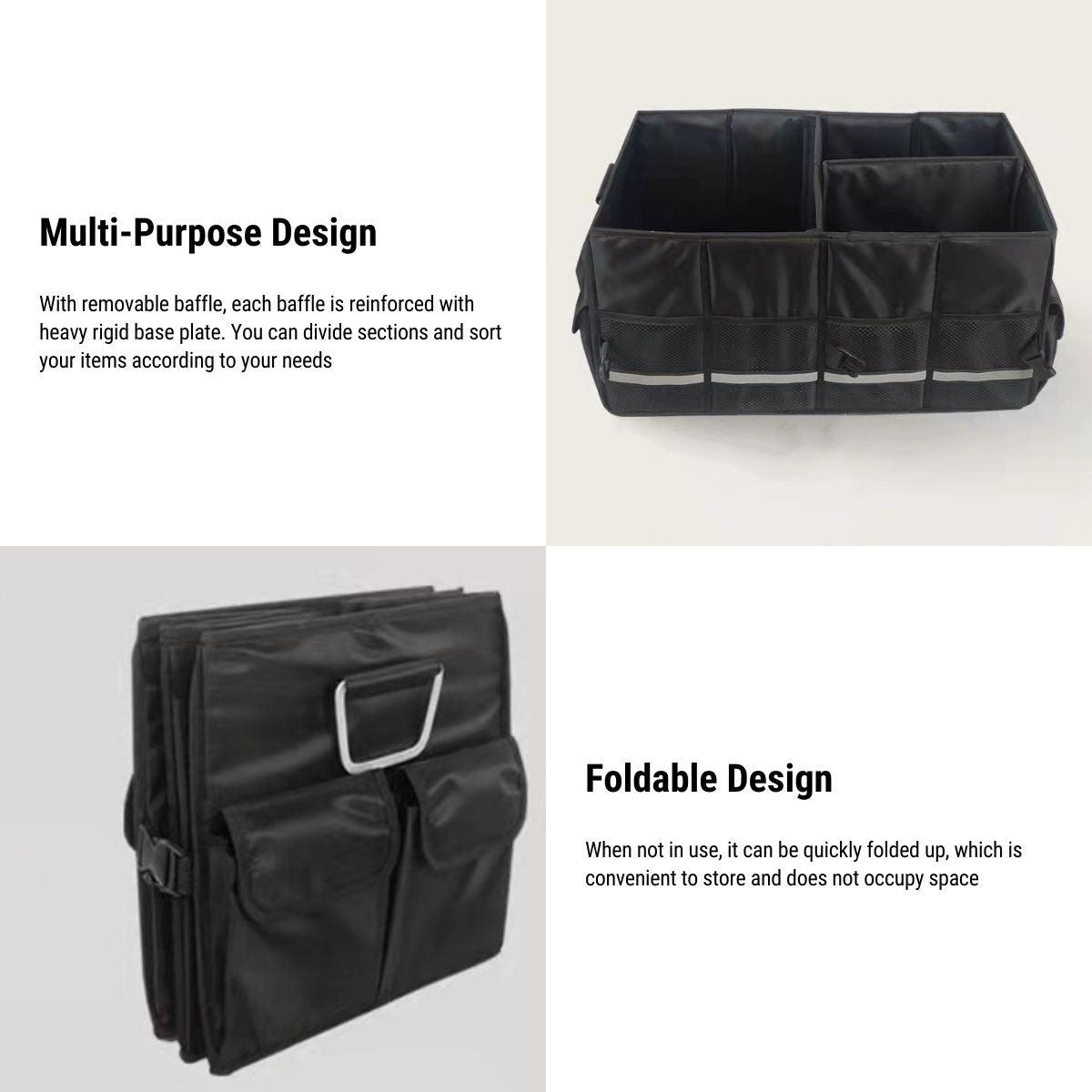 Tesla Model 3/Y/S/X/Cybertruck Organizer - Collapsible Car Trunk Organizer with Easy Storage - Evooor