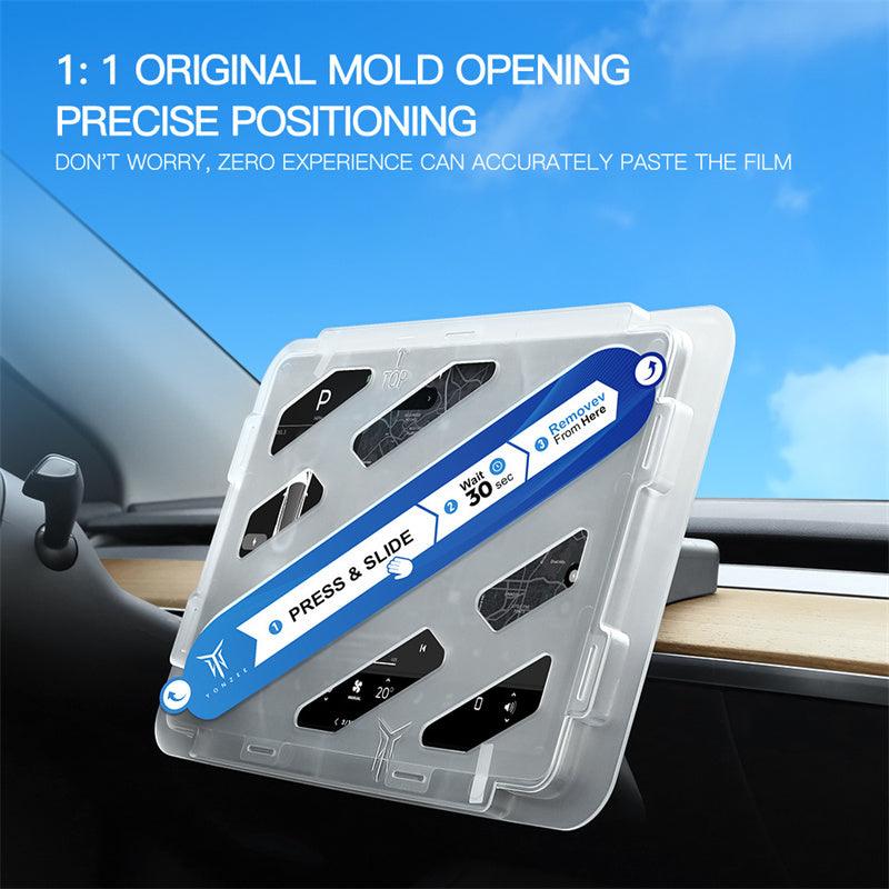 Model 3/Y Navigation Touchscreen Protector Cover-Tempered Glass Full Cover Glass Screen Protector For Tesla Center Console Screen - Evooor