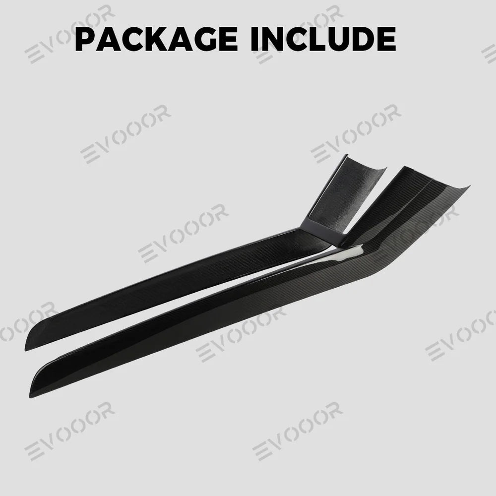 High-Quality Carbon Fiber Center Console Trim Panel for Tesla Model Y - Custom Fit with Modern Style for Juniper 2025+ Models