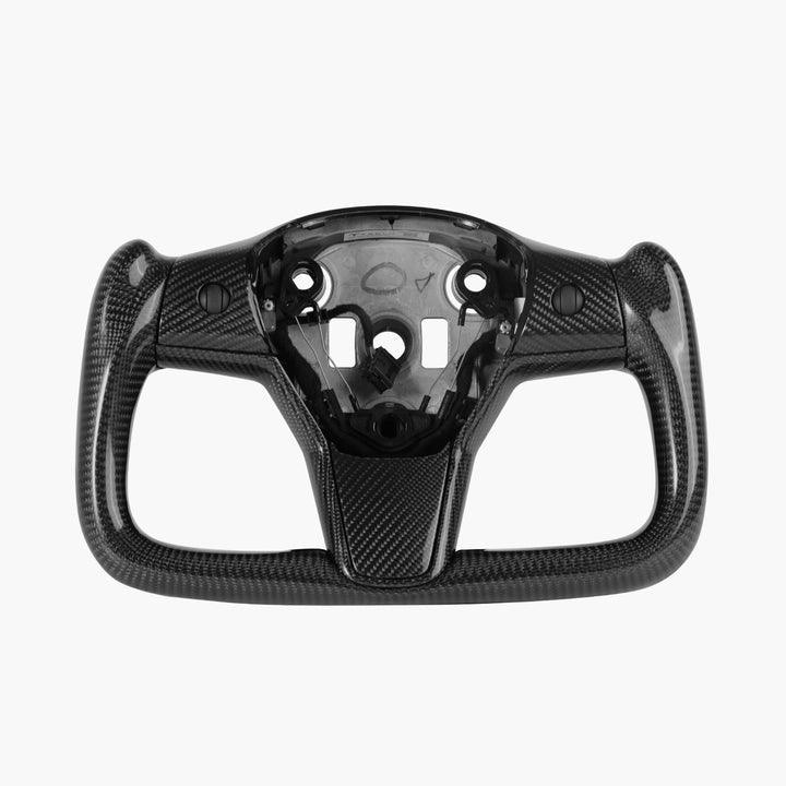 High-Quality Full Carbon Fiber Steering Wheel for Tesla Model 3 and Model Y - Enhanced Grip and Luxury Design - Evooor