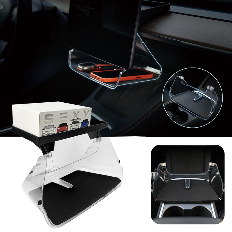 Tesla Model 3/Y Center Console Tray Magnetic Under Screen Tissue Box