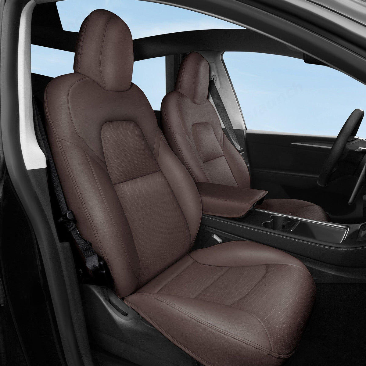 Premium Full Coverage Seat Protector Set for Tesla Model Y 5-Seater 2020-2024 - Evooor