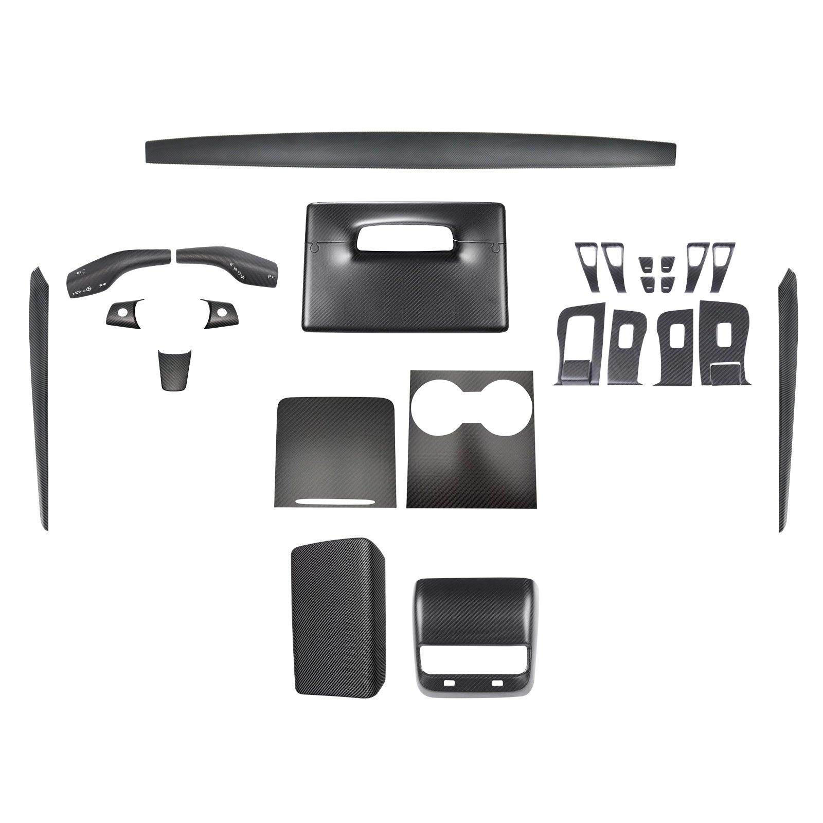Premium Carbon Fiber Interior Trim Kit for Tesla Model 3 and Model Y - Upgrade Your Interior with High-Quality Wraps - Evooor