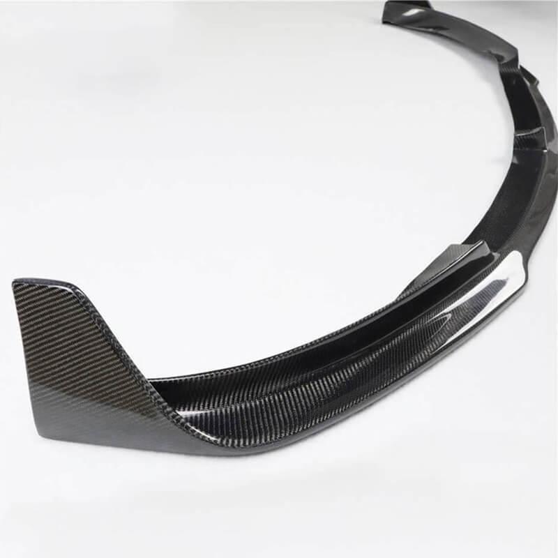 [High-Quality] Carbon Fiber Front Bumper Lip Spoiler Set for Tesla Model 3 (2017-2023) - Evooor