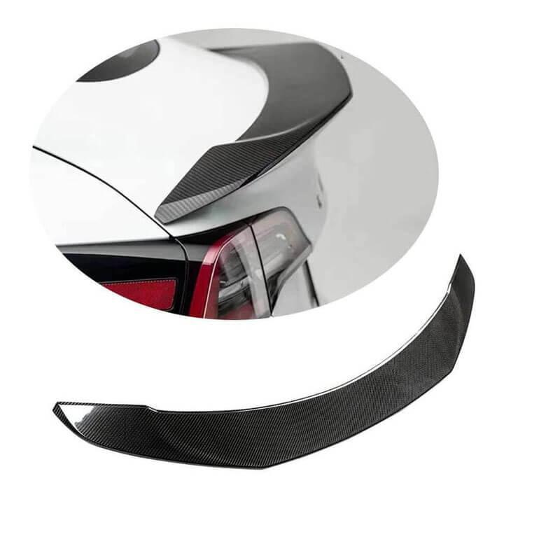 High Performance Real Carbon Fiber Rear Spoiler Upgrade for Tesla Model 3 - Enhanced Aerodynamics and Style (2017-2023) - Evooor