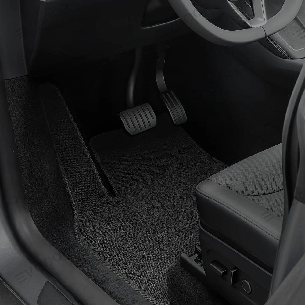 High-Quality Juniper Green 3-Piece Carpet Floor Mats Set for Tesla Model Y - Long-Lasting Protection and Style for 2025+ Models