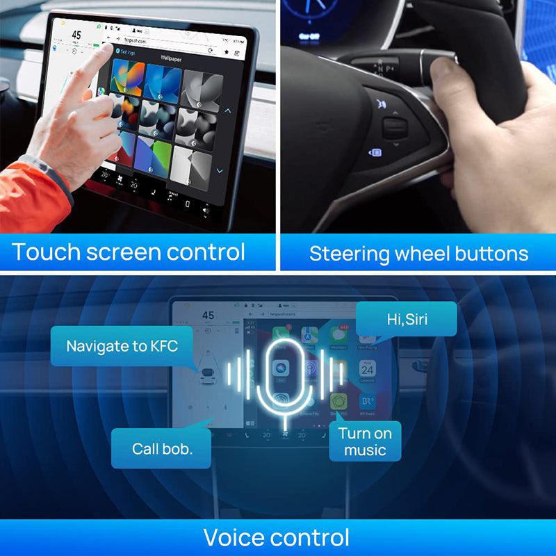 2024 Tesla Model 3/Y (2018-2024) Wirelessly Connect Apple Carplay on Tesla Main Screen ( iOS 10+/Android 11+) - Evooor