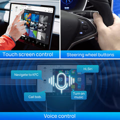 2024 Tesla Model 3/Y (2018-2024) Wirelessly Connect Apple Carplay on Tesla Main Screen ( iOS 10+/Android 11+)
