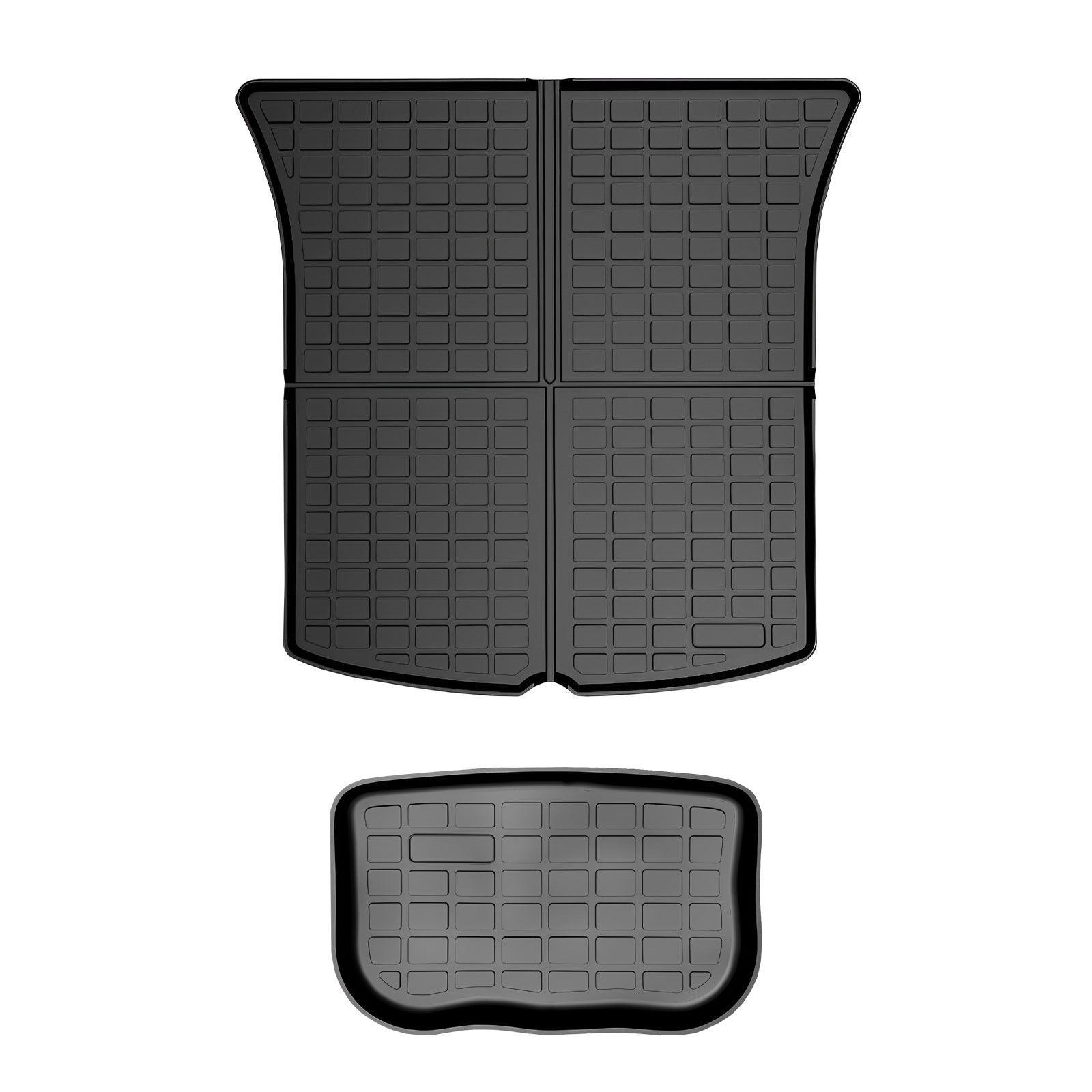 Tesla Model Y All-Weather Floor Mats Full Set Trunk Mat Cargo Mat Frunk Cargo Liner (2020-2023) - Evooor