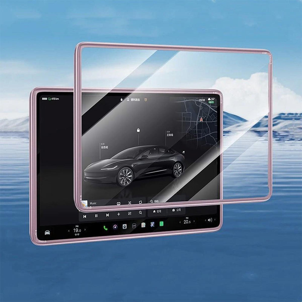 All-in-One Central Screen Tempered Glass & Frame Cover for Tesla Model 3/Y - Evooor