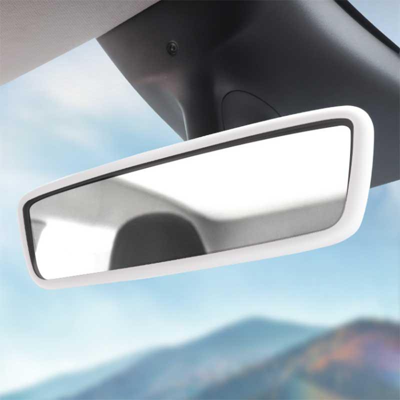 Tesla Model 3/Y Rearview Mirror Protective Cover Rearview Mirror Silicone Frame - Evooor