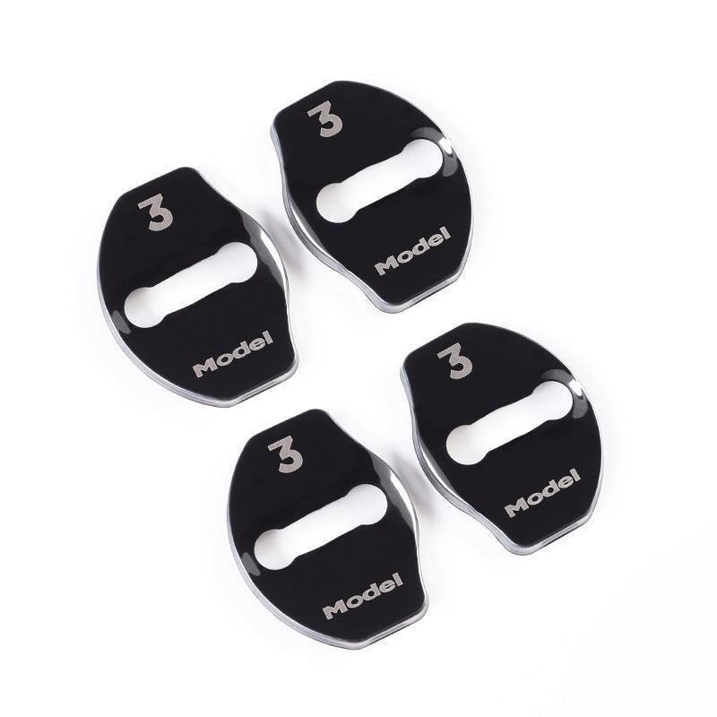 Tesla Model 3/Y Door Latch Lock Covers CF Coated (Set Of 4) - Evooor