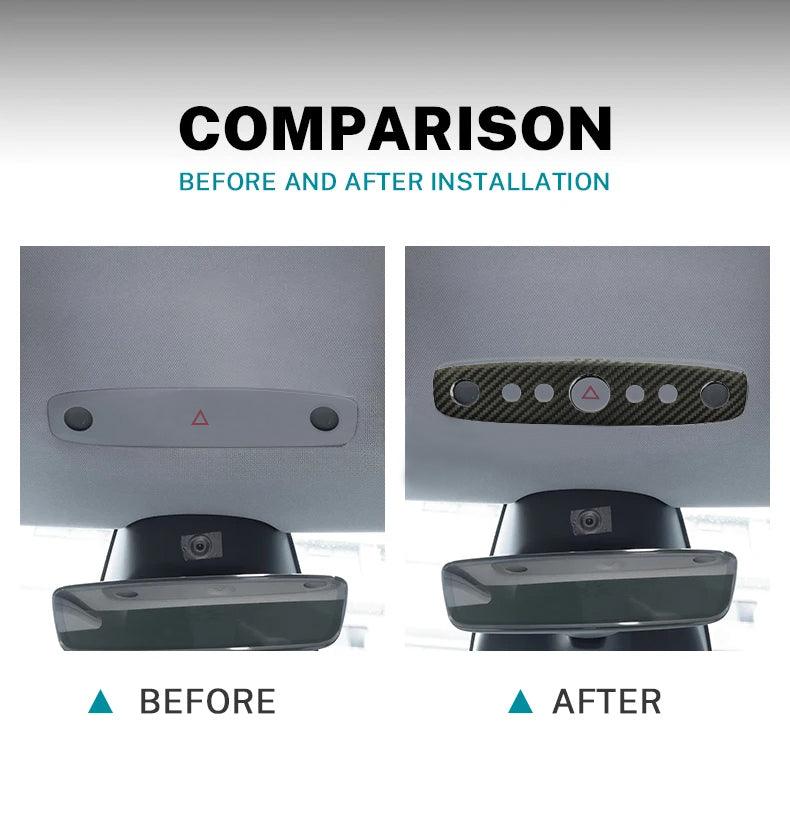 [Real Carbon Fiber] Reading Light Cover for Tesla Model Y Juniper 2025+ - Evooor