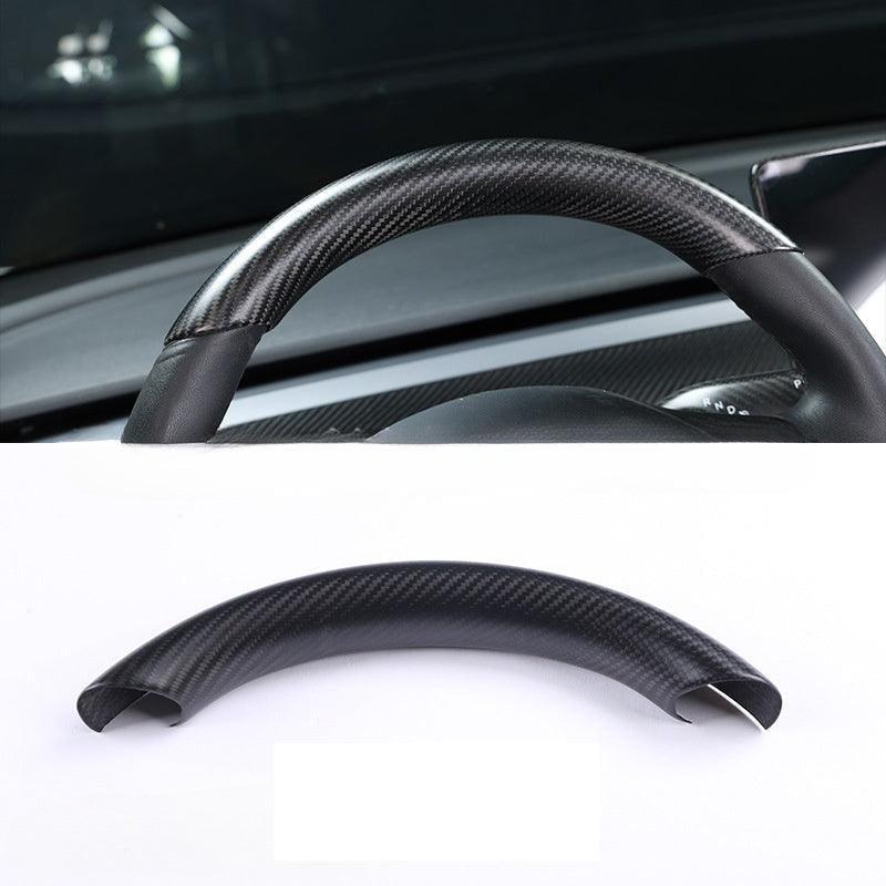 High-Quality Carbon Fiber Steering Wheel Cover Set for Tesla Model 3/Y - Upgrade Your Car's Look! - Evooor