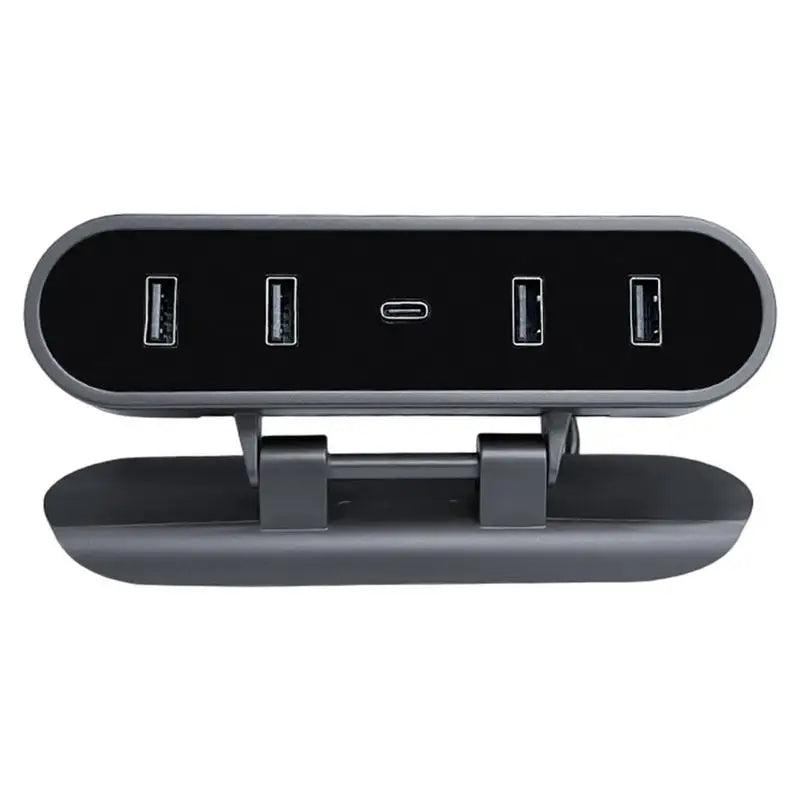 Model 3/Y USB Hub Folding Docking Station Center Console Under Screen for Tesla(2017-2023.9) - Evooor