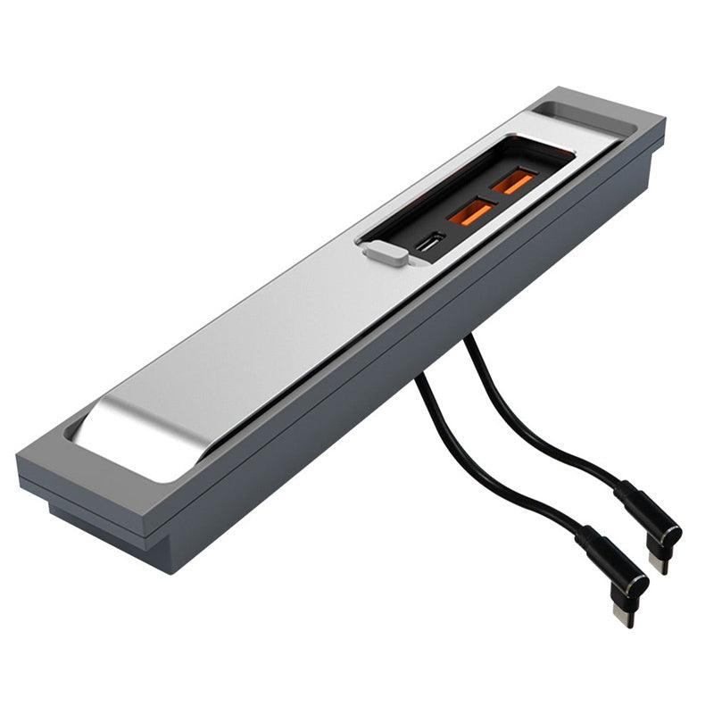 Model 3/Y USB Shunt Hub-27W Quick Charger Car Adapter Powered Splitter For Tesla(2021-2023) - Evooor