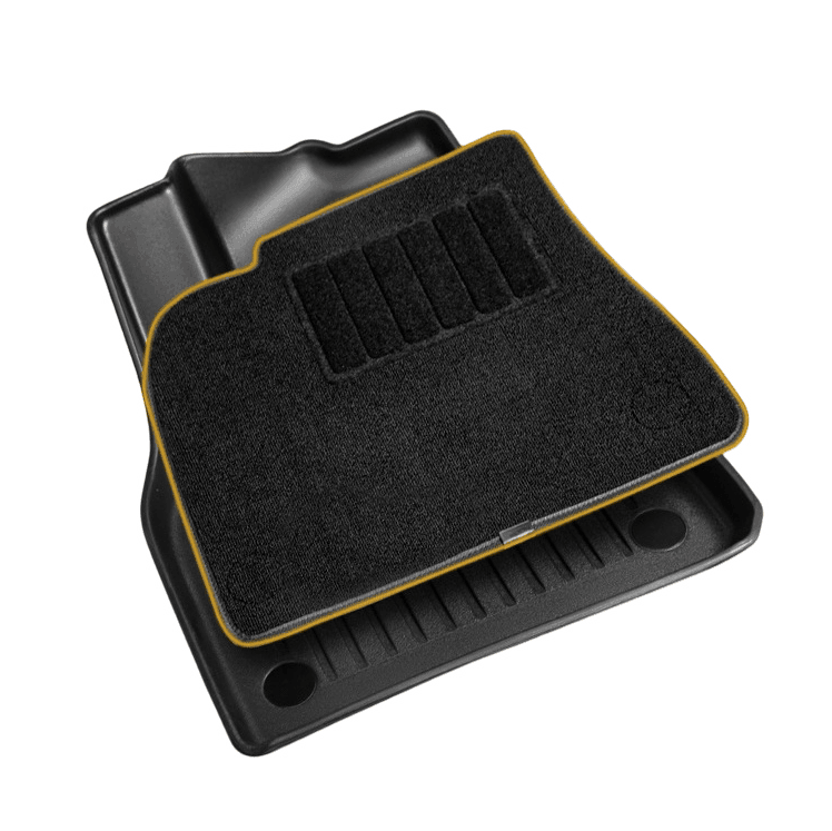 Tesla Model 3 Floor Mats All Weather Double Layer Flocking TPE (2021-2023) - Evooor
