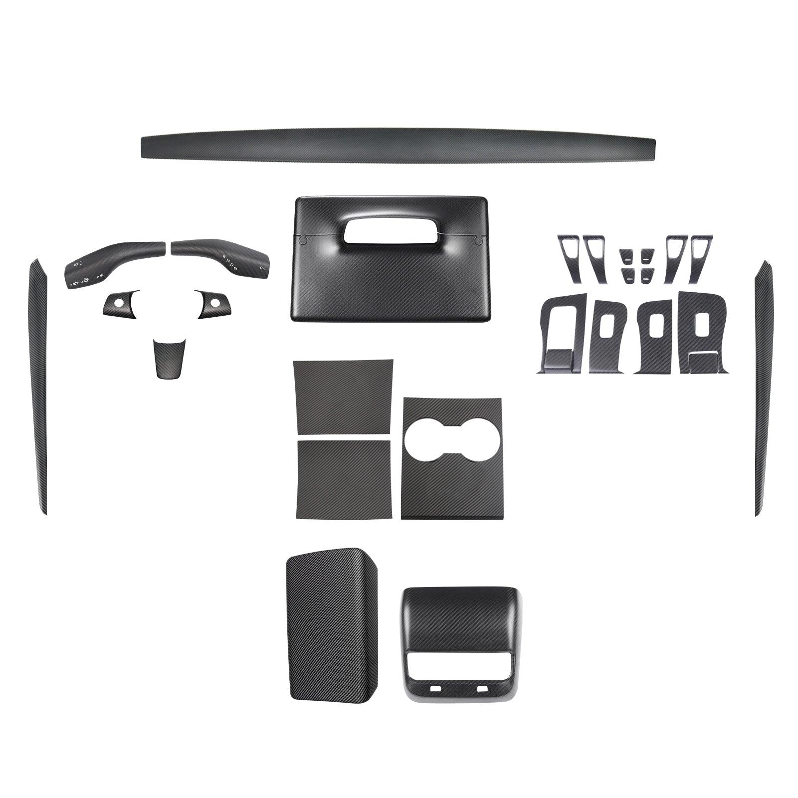 Premium Carbon Fiber Interior Trim Kit for Tesla Model 3 and Model Y - Upgrade Your Interior with High-Quality Wraps - Evooor
