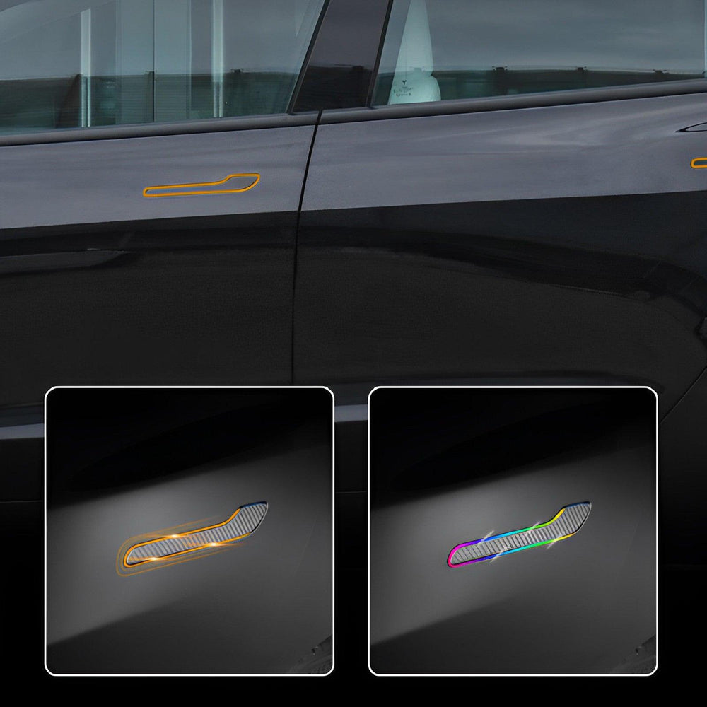 Tesla Model 3/Y Electric Door Handle Set - Automatic Retractable Design with RGB Light Strips (Set of 4) - Evooor