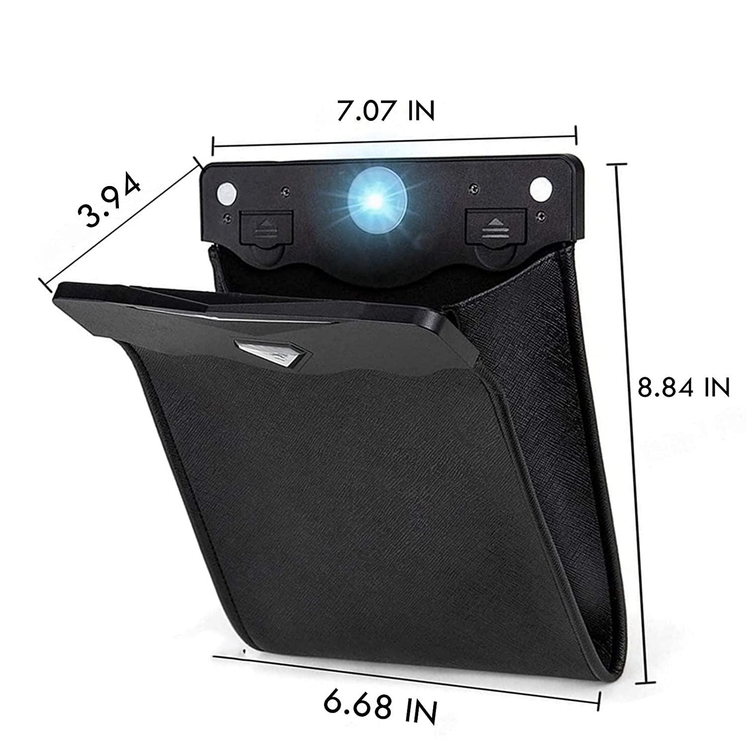 Durable LED Car Trash Can for Tesla Model 3/Y/X/S - Eco-Friendly Car Waste Bin - Evooor