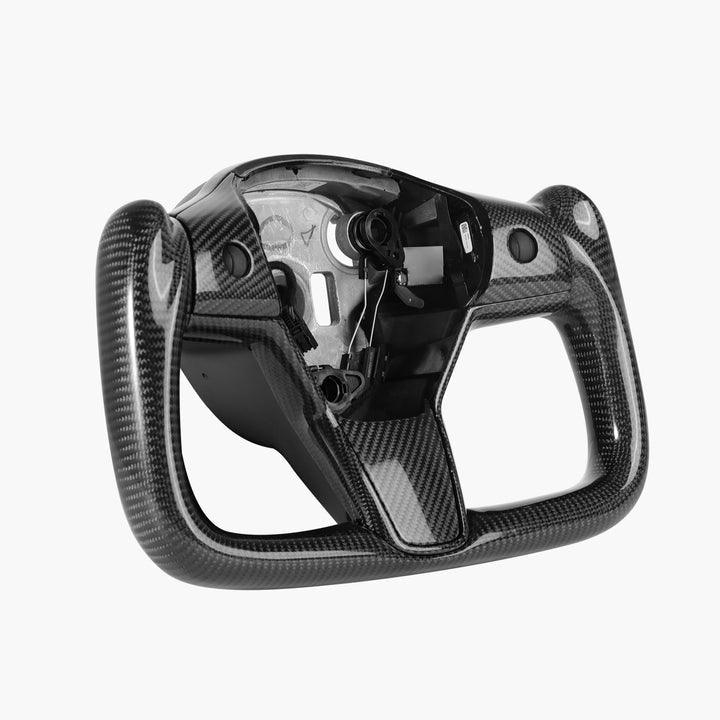 High-Quality Full Carbon Fiber Steering Wheel for Tesla Model 3 and Model Y - Enhanced Grip and Luxury Design - Evooor
